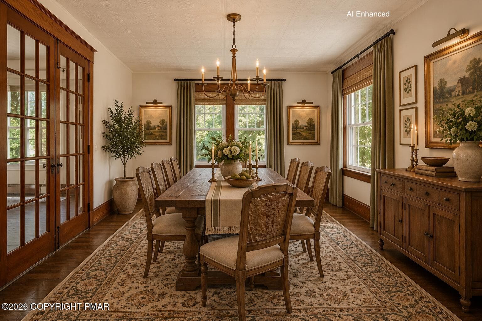 AI enhanced dining room - 116 Corner Road, Gilbert, PA 18331, Gilbert