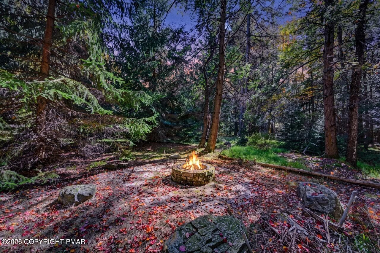 Cozy Firepit Area - 2354 Forest Drive W, Pocono Lake, PA 18347