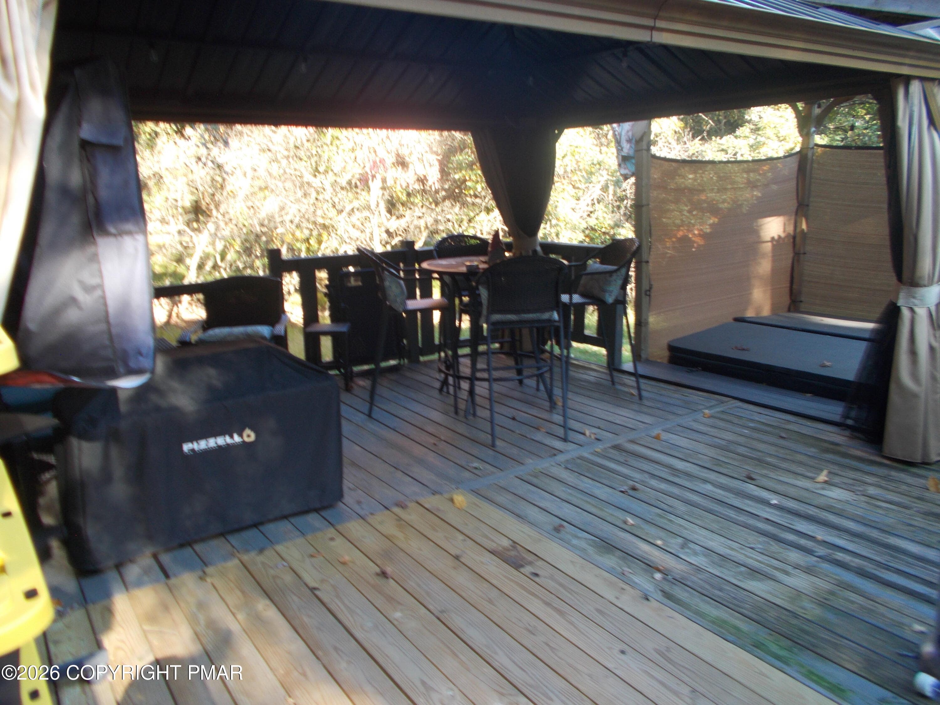 deck with patio cover - 212 Summit Drive, Albrightsville, PA 18210, Albrightsville