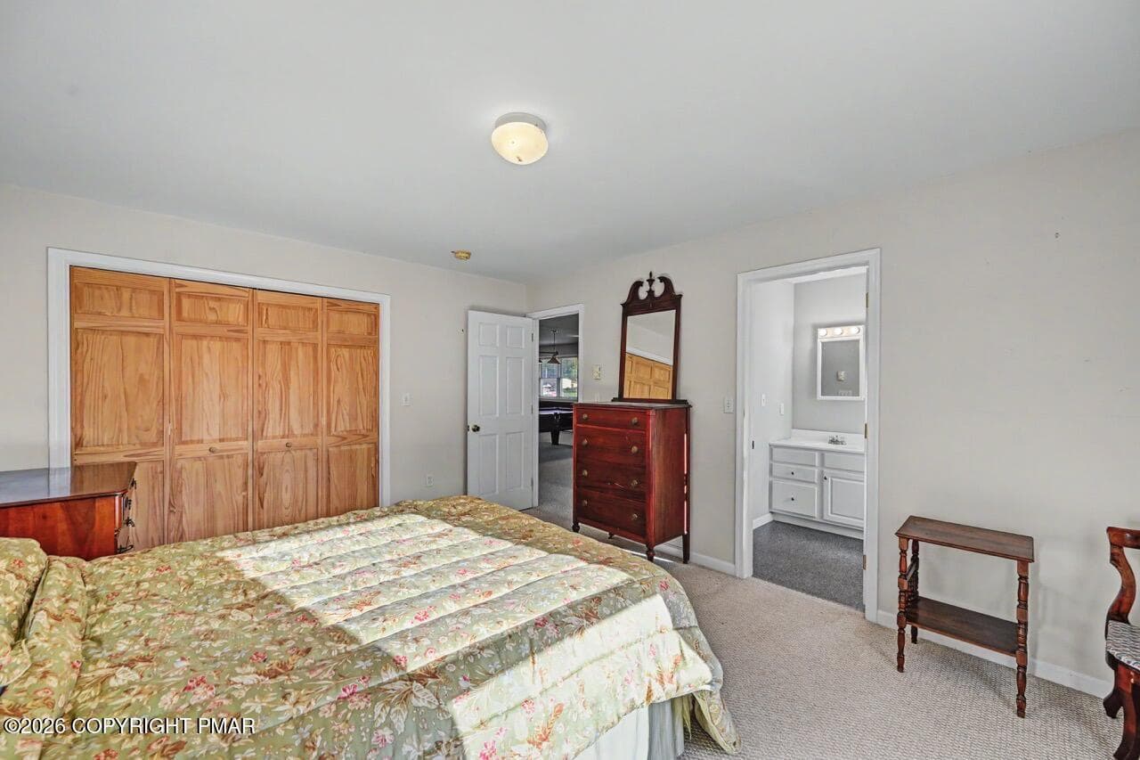 Bedroom 2 w/ Wooden Closet Door - 2367 Route 209, Sciota, PA 18354, Sciota