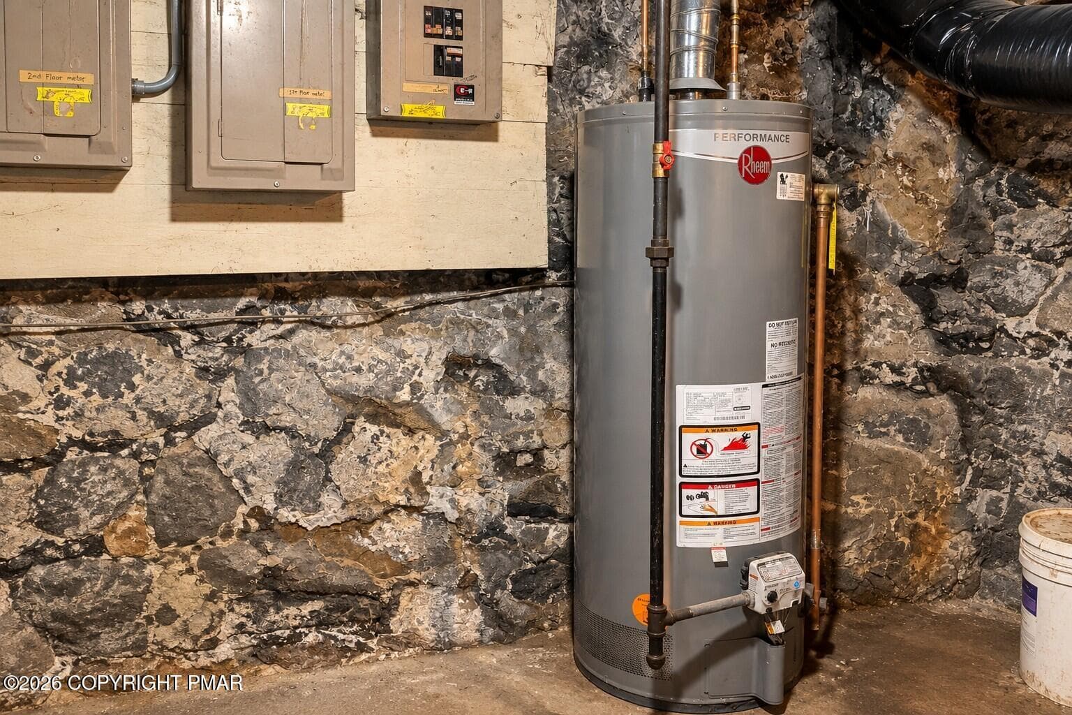 Basement Utility Room with Rheem Water H - 1039 Washington Street, Easton, PA 18042, Easton