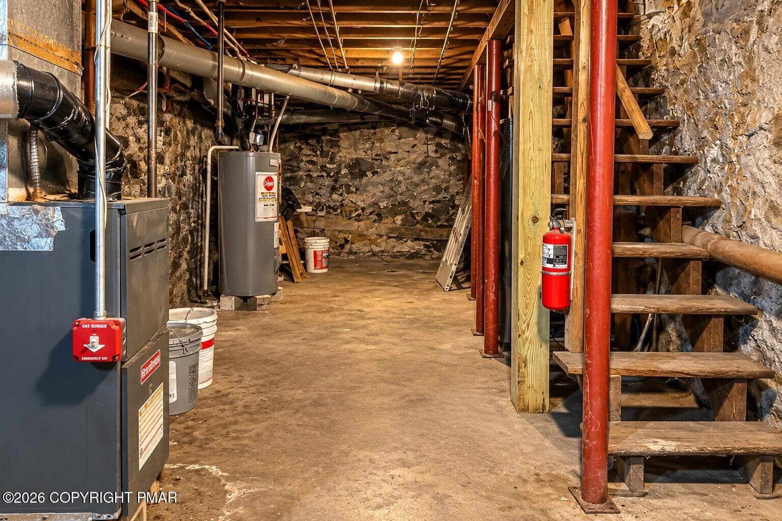 Bright Industrial Basement Utility Room - 1039 Washington Street, Easton, PA 18042, Easton