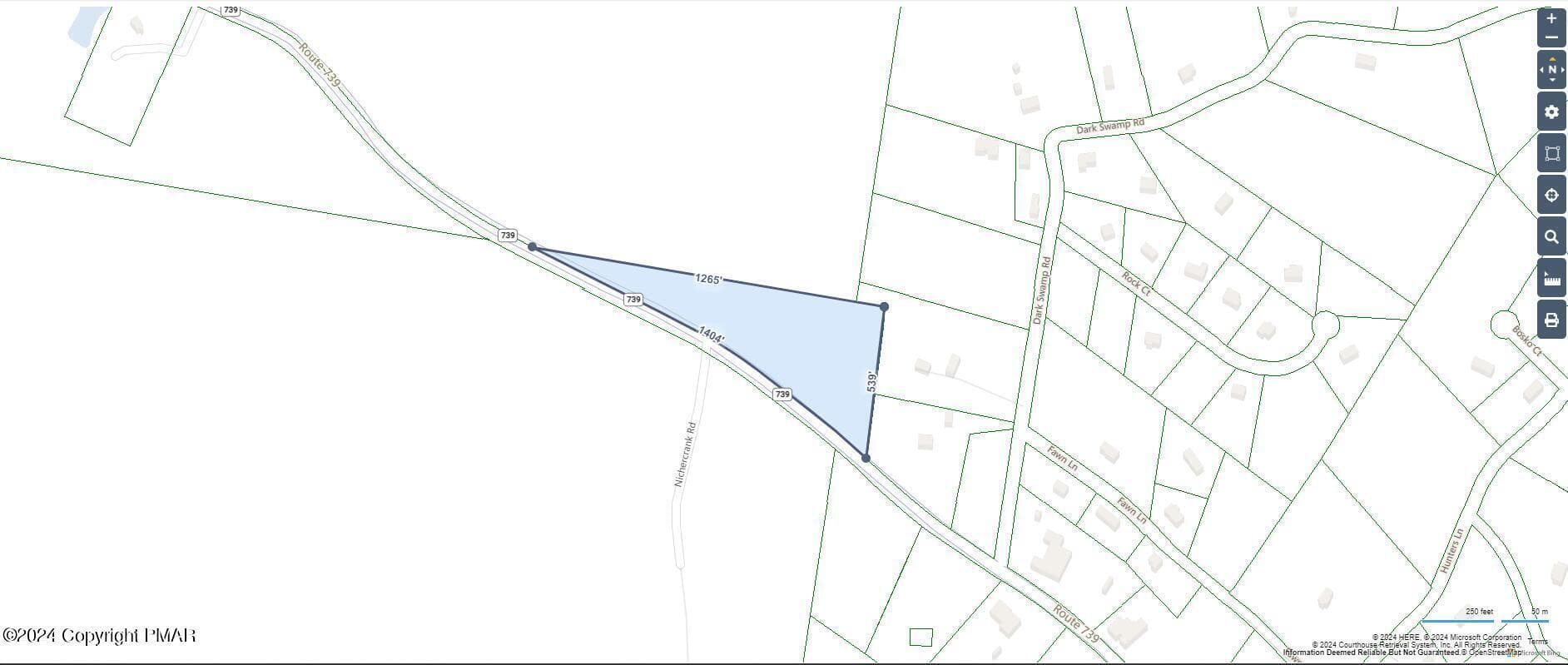 Tax Map with Dimensions - PA-739, Dingmans Ferry, PA 18328, Dingmans Ferry