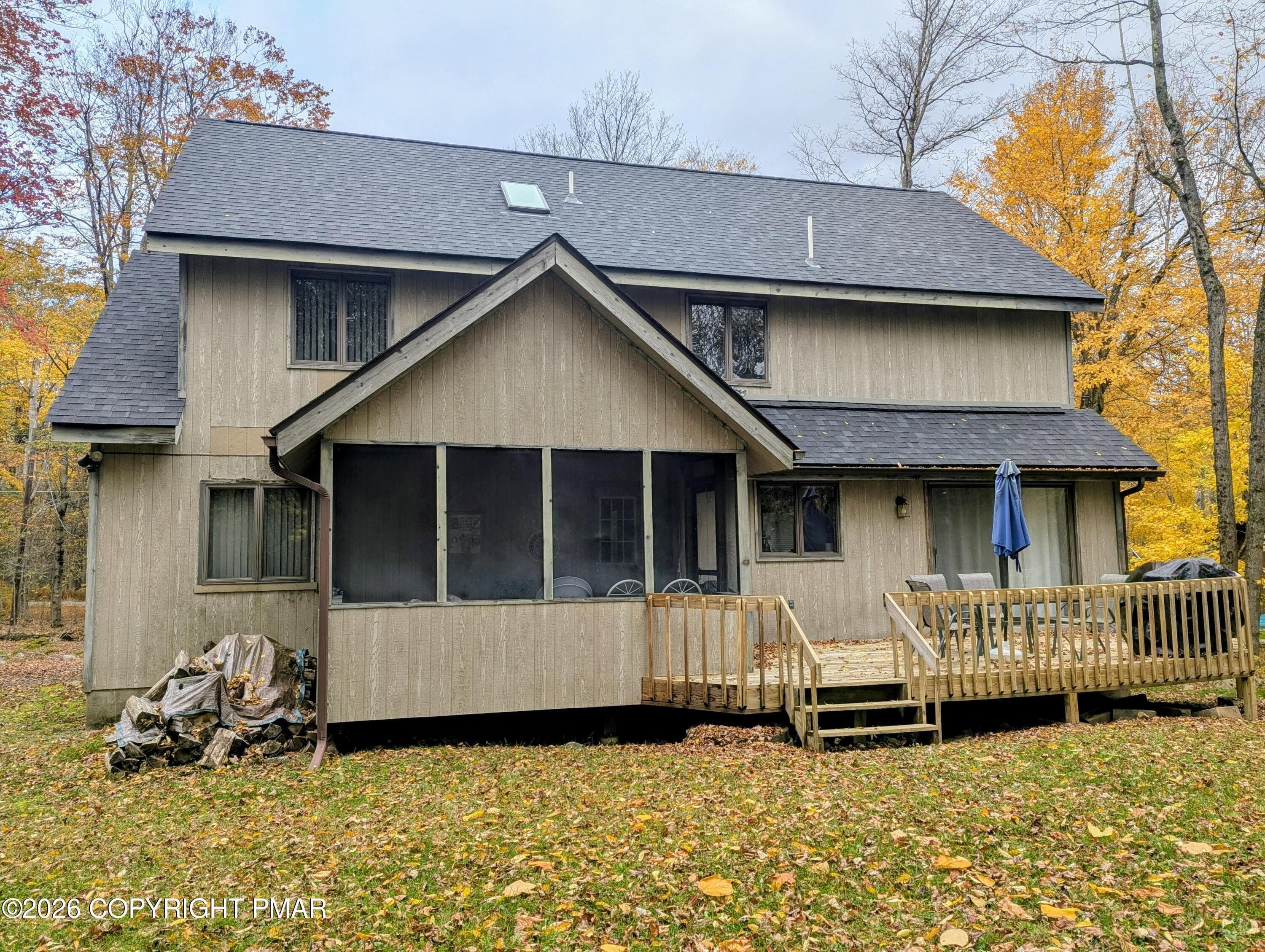 REAR ELEVATION - 57 Lyman Lane 57, Clifton Township, PA 18424