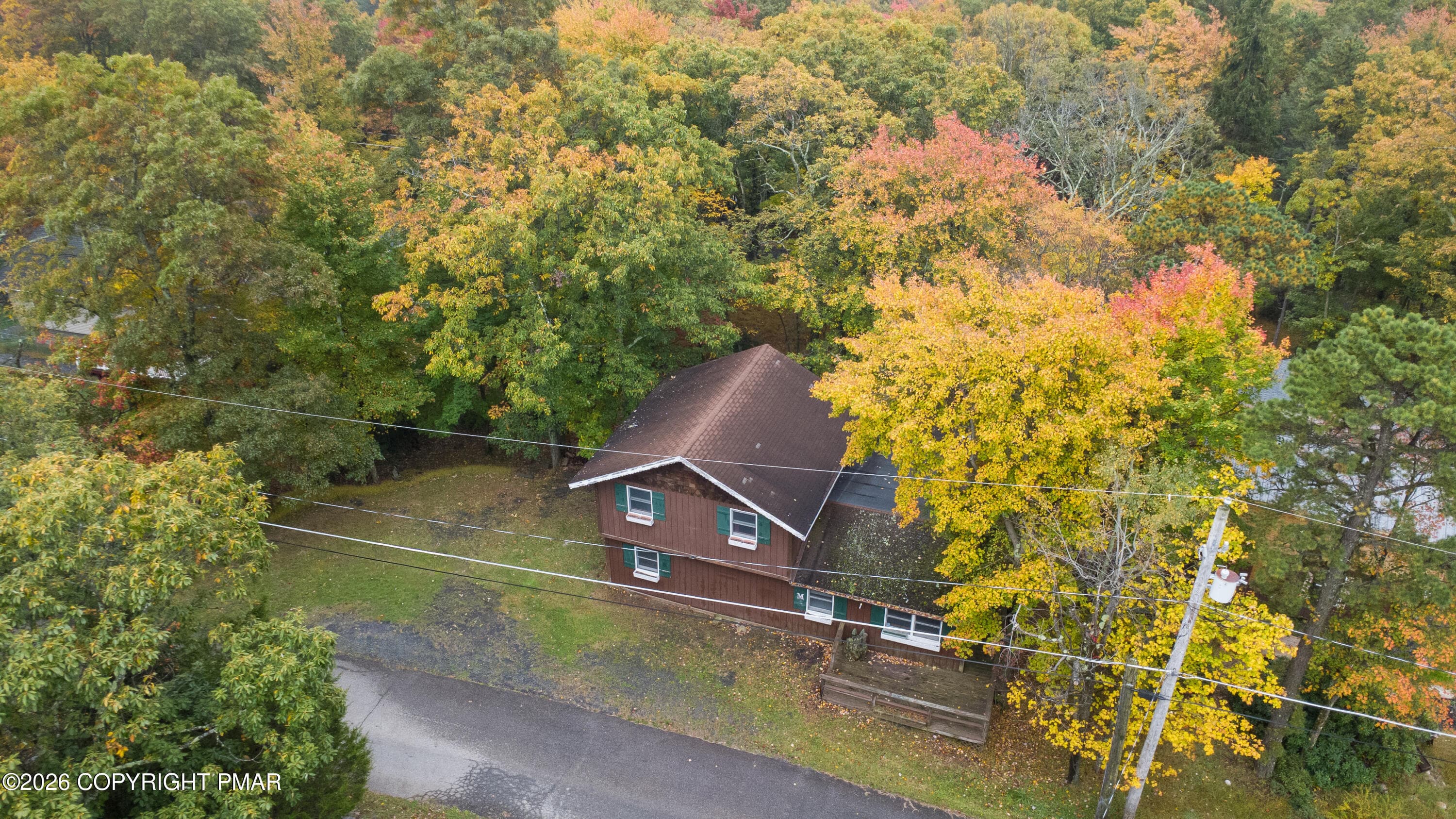004-Front-Aerial - 134 Buck Fever Trail, Scotrun, PA 18355, Scotrun