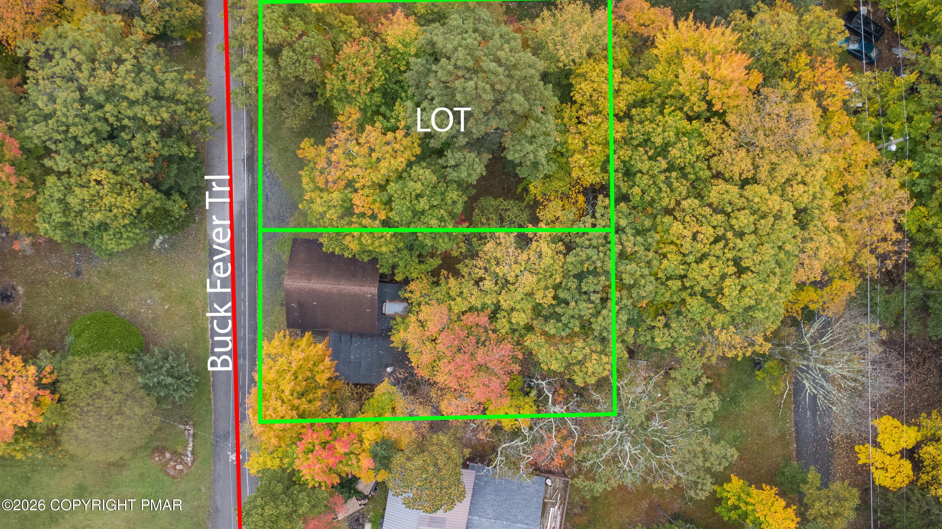 044-Lot-Boundary-Vertical-Aerial - 134 Buck Fever Trail, Scotrun, PA 18355, Scotrun