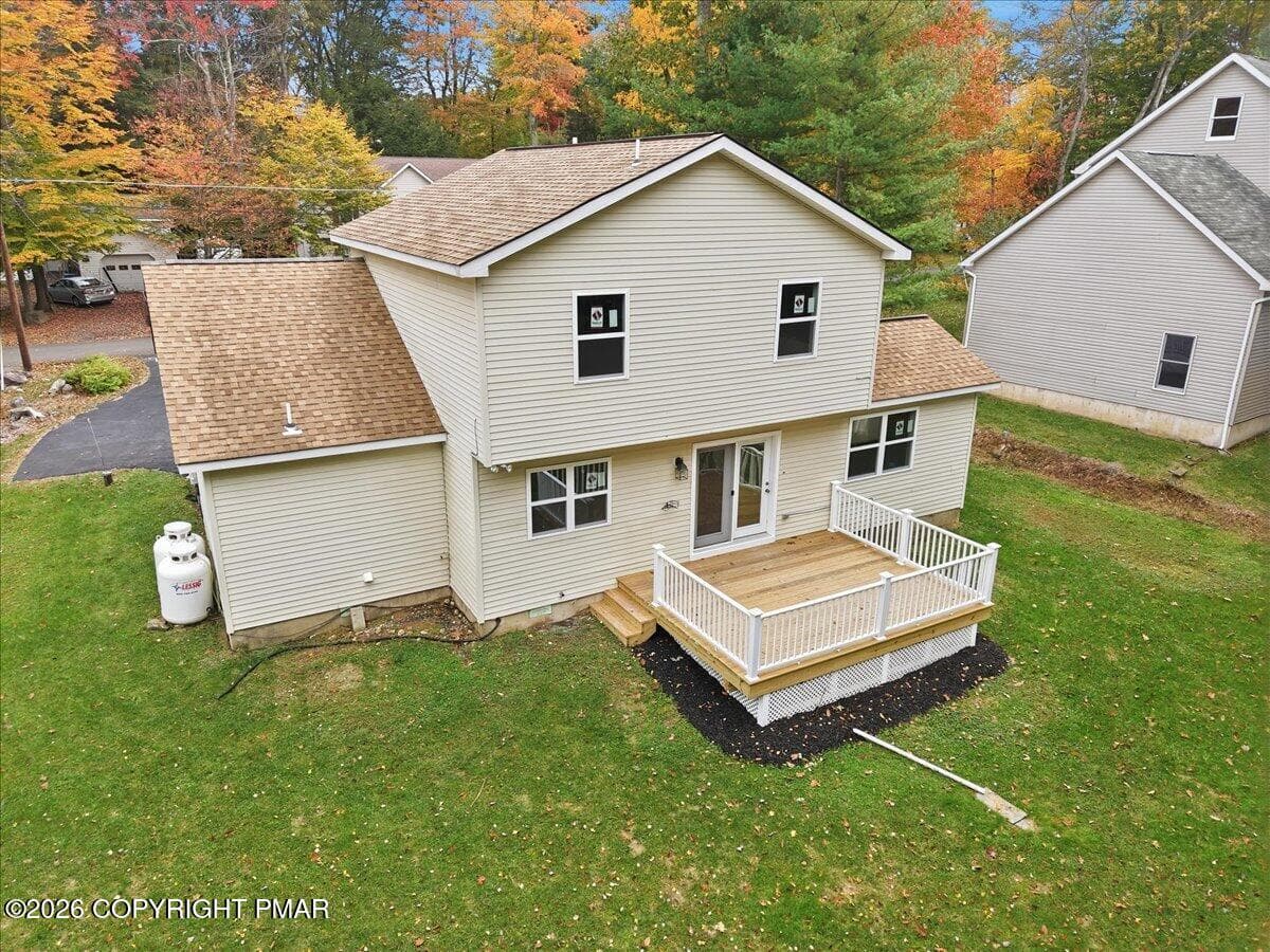 REAR ARIAL VIEW - 1131 Thunder Drive, Pocono Summit, PA 18346