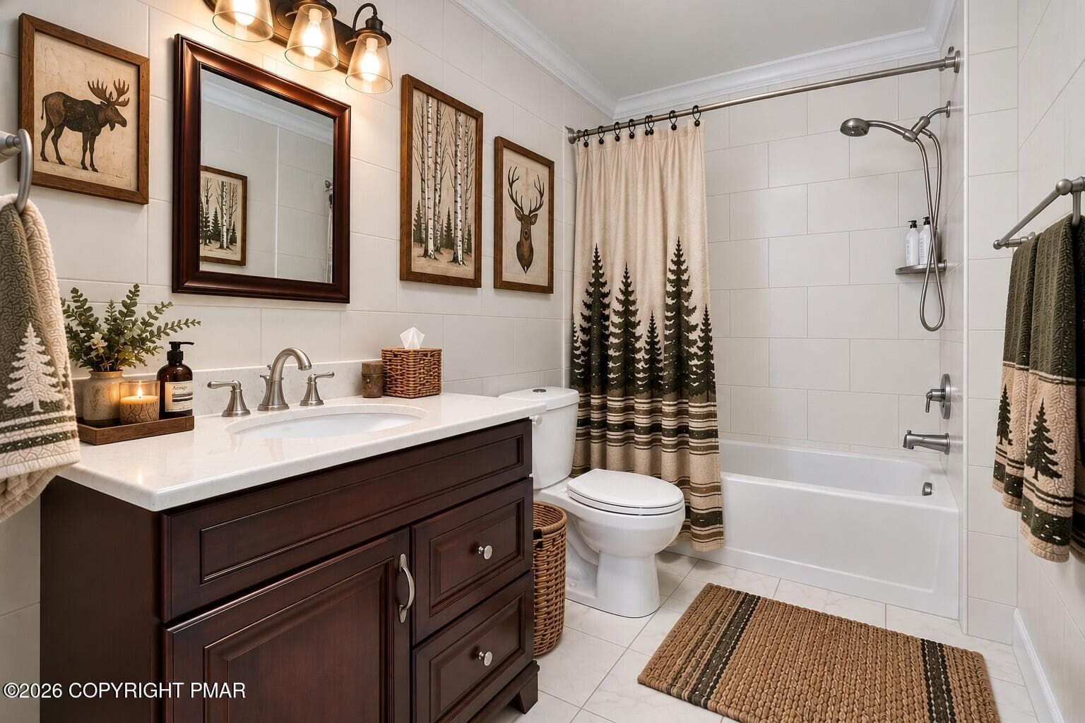 Virtual Staged Main Bath - 122 Tamarack Trail, Pocono Summit, PA 18346