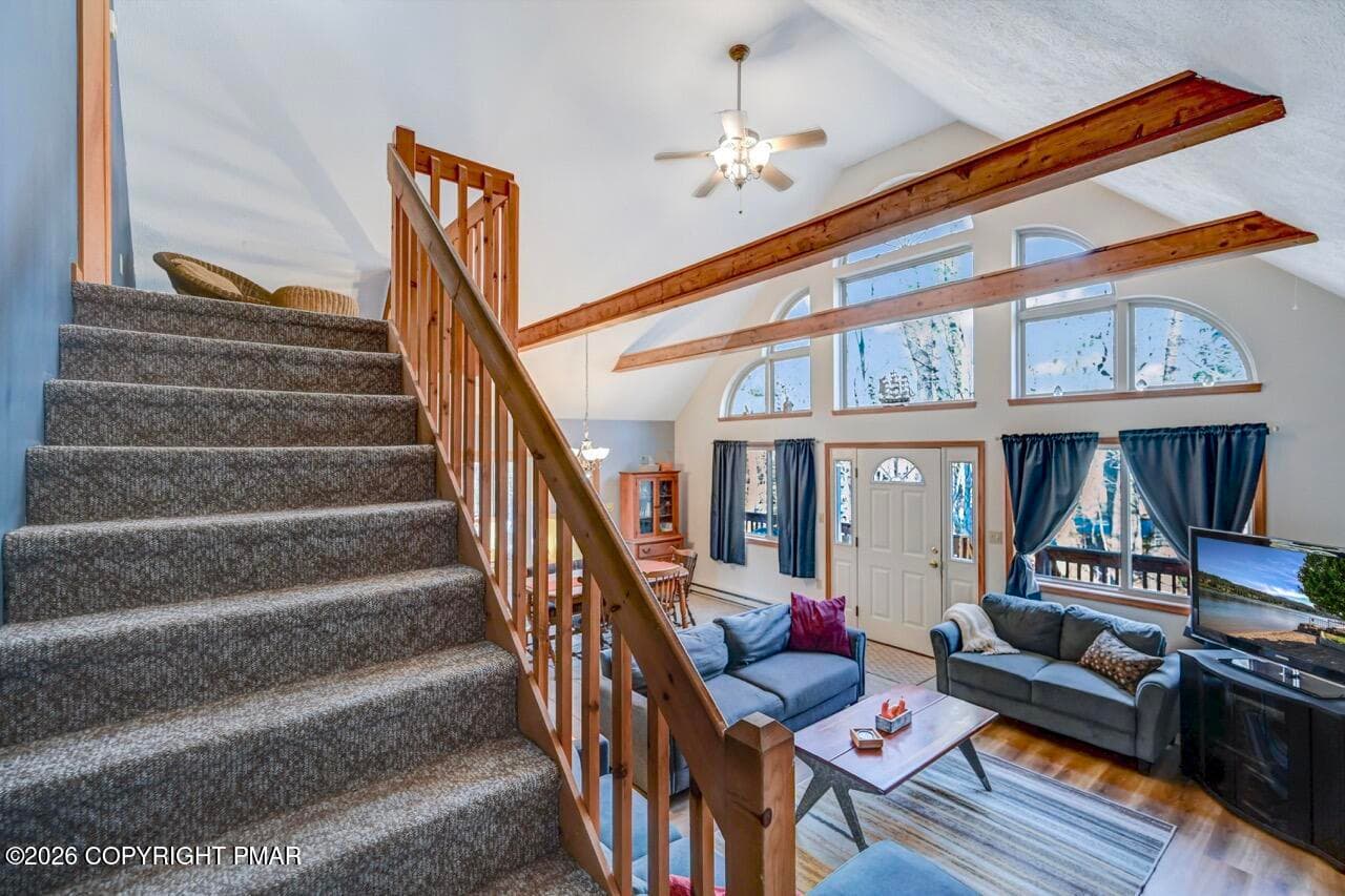 Stairway to Master Suite - 1575 Evergreen Road, Pocono Pines, PA 18350