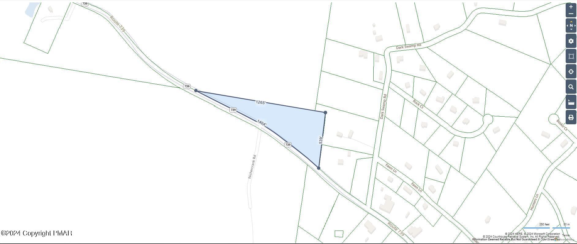 Tax Map with Dimensions - PA-739, Dingmans Ferry, PA 18328, Dingmans Ferry