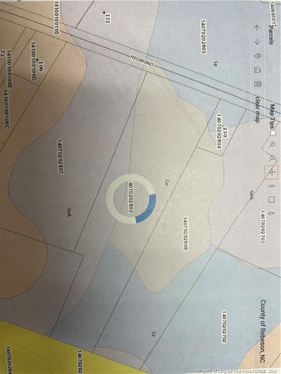 map showing soil type - Redmond Road, Pembroke, NC 28372