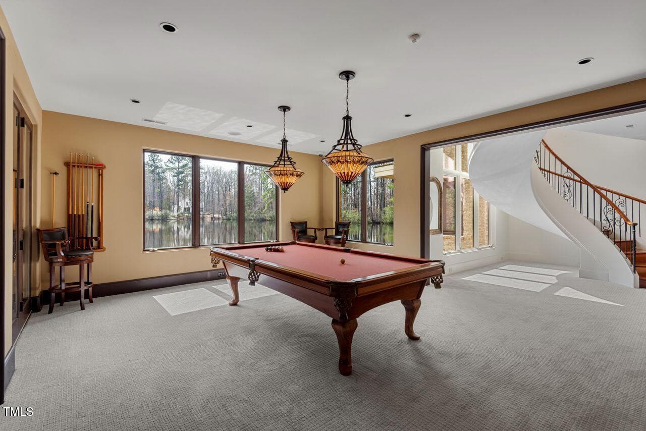 Pool Table and Stairs 3 love it - 102 Anna Lake Lane, Cary, NC 27513, Cary