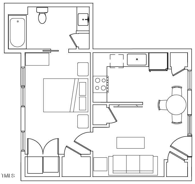 Bellamy_102_Floorplan - 110 Bellamy Lane 102, Chapel Hill, NC 27516, Chapel Hill