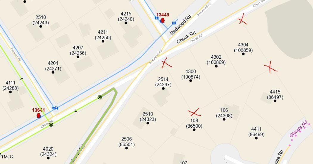 Aerial 3B Public Water & Sewer - 4300-4304 Cheek Road, Durham, NC 27704