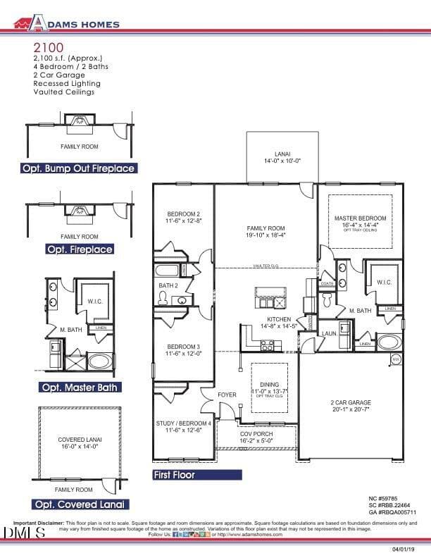 2100 Floor Plan 1 - 108 Brighton Street, La Grange, NC 28551