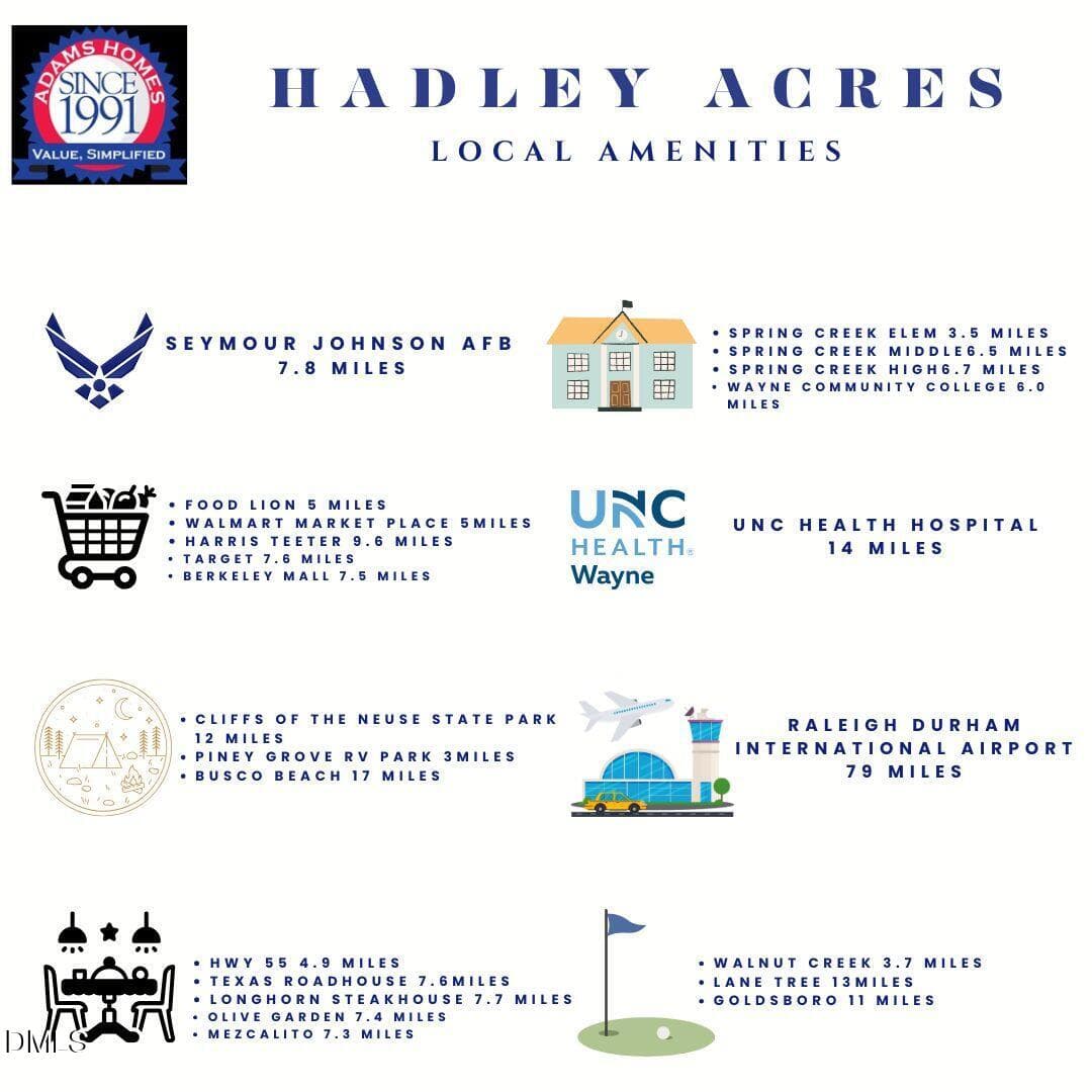 HADLEY ACRES LOCAL AMENITIES - 108 Brighton Street, La Grange, NC 28551