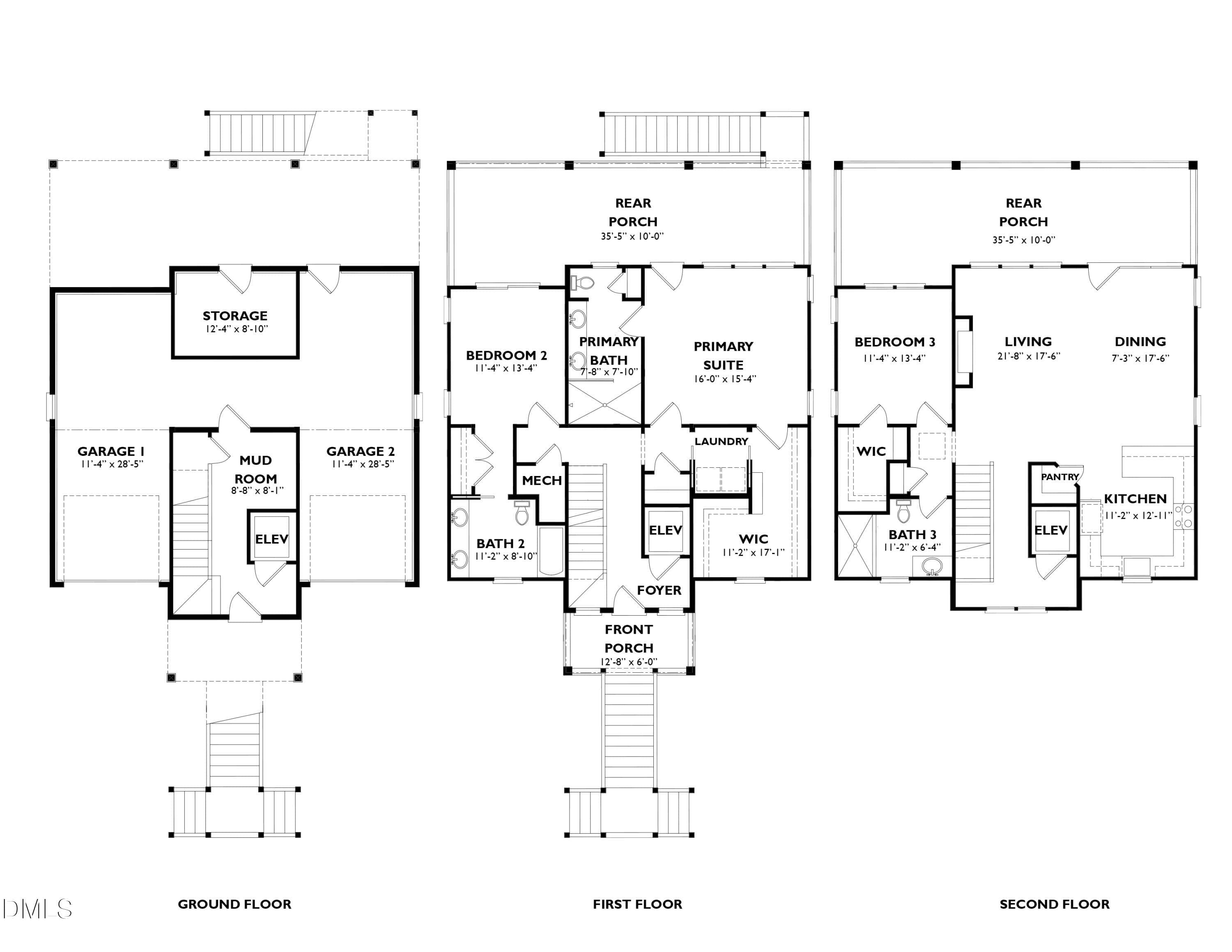 LOT 5 FLOORPLANS DIMENSIONS - 328 Tooley Street, Belhaven, NC 27810, Belhaven
