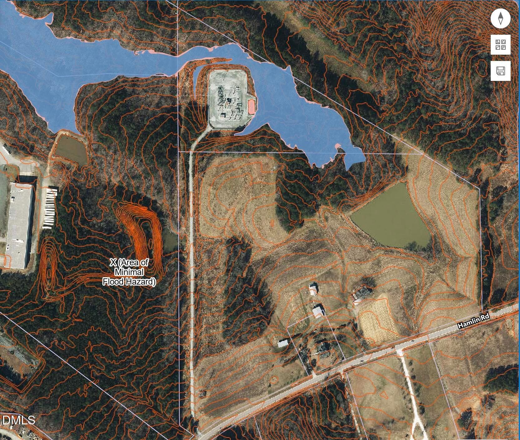 Hamlin Rd. - Aerial Topography Wetlands - 2207 Hamlin Road, Durham, NC 27704