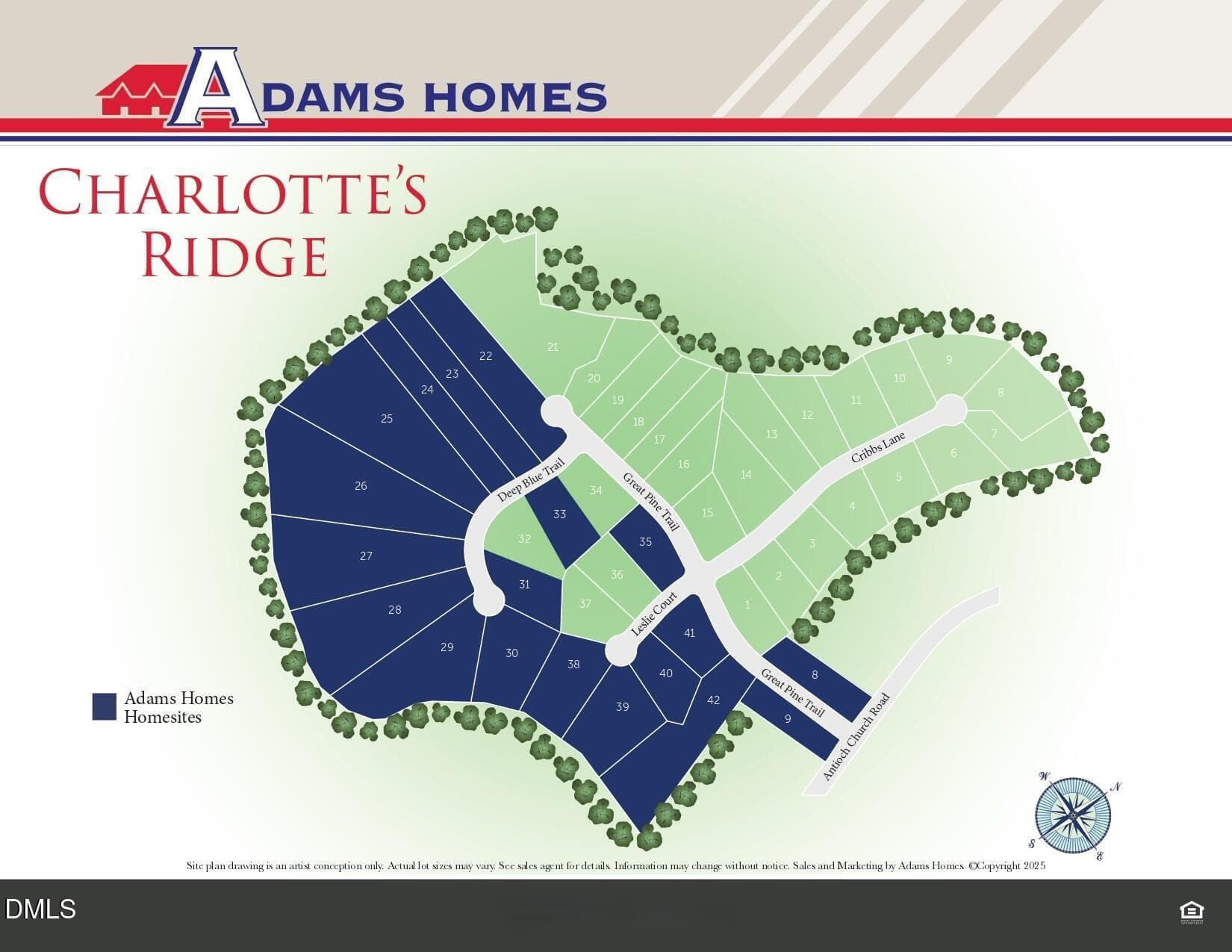 Charlottes Ridge Site Map 11x8-5 (1) - 39 Deep Blue Trail, Middlesex, NC 27557