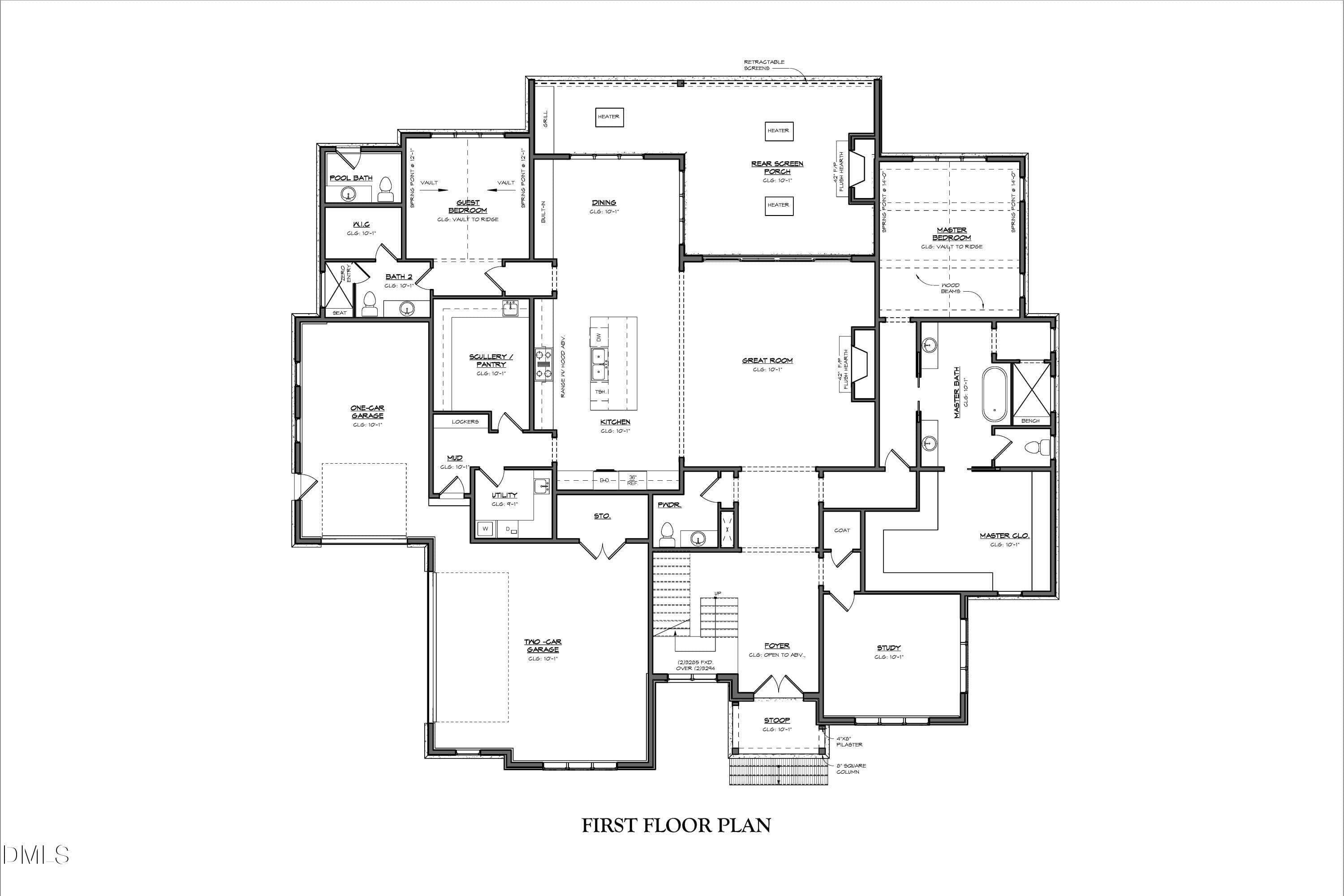 SFL - Lot 1 Floorplan_First Floor - 6448 Sanctuary Falls Drive, Raleigh, NC 27614, Raleigh