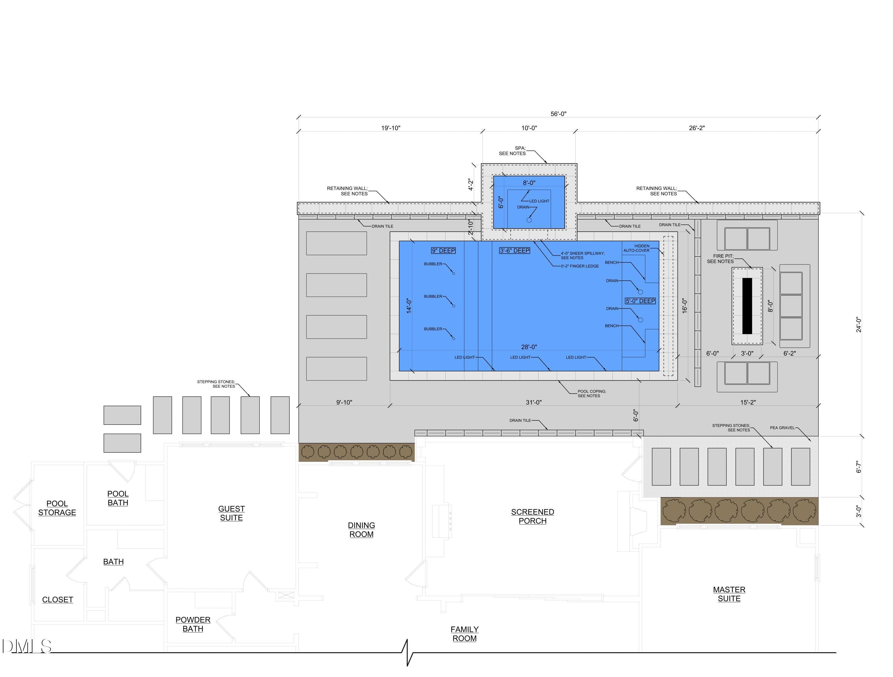 6460 Sanctuary Falls Pool Plan (Lot 3) - 6460 Sanctuary Falls Drive, Raleigh, NC 27614, Raleigh