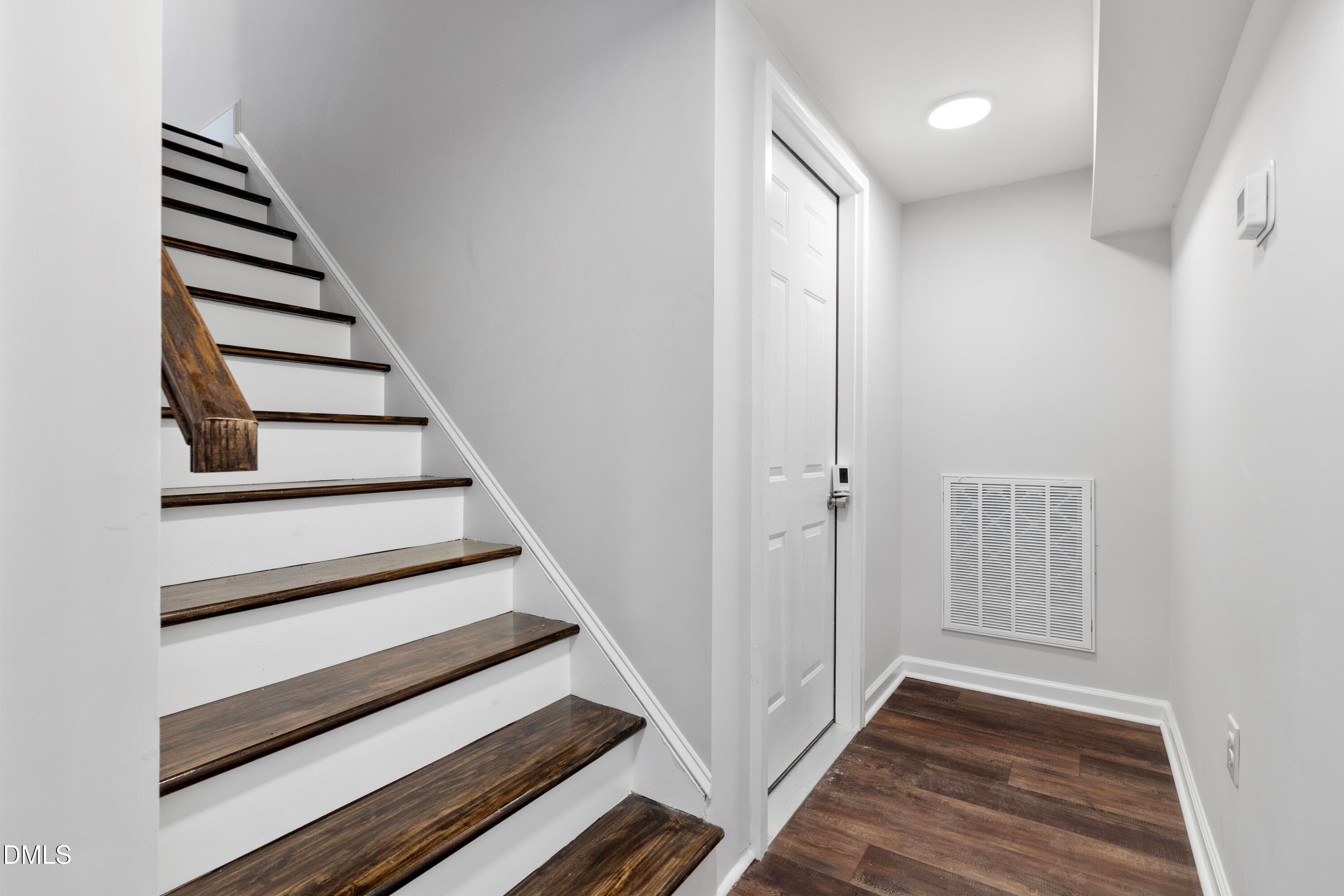Basement Steps (door to mech rm/storage) - 2617 Fayetteville Street, Durham, NC 27707, Durham