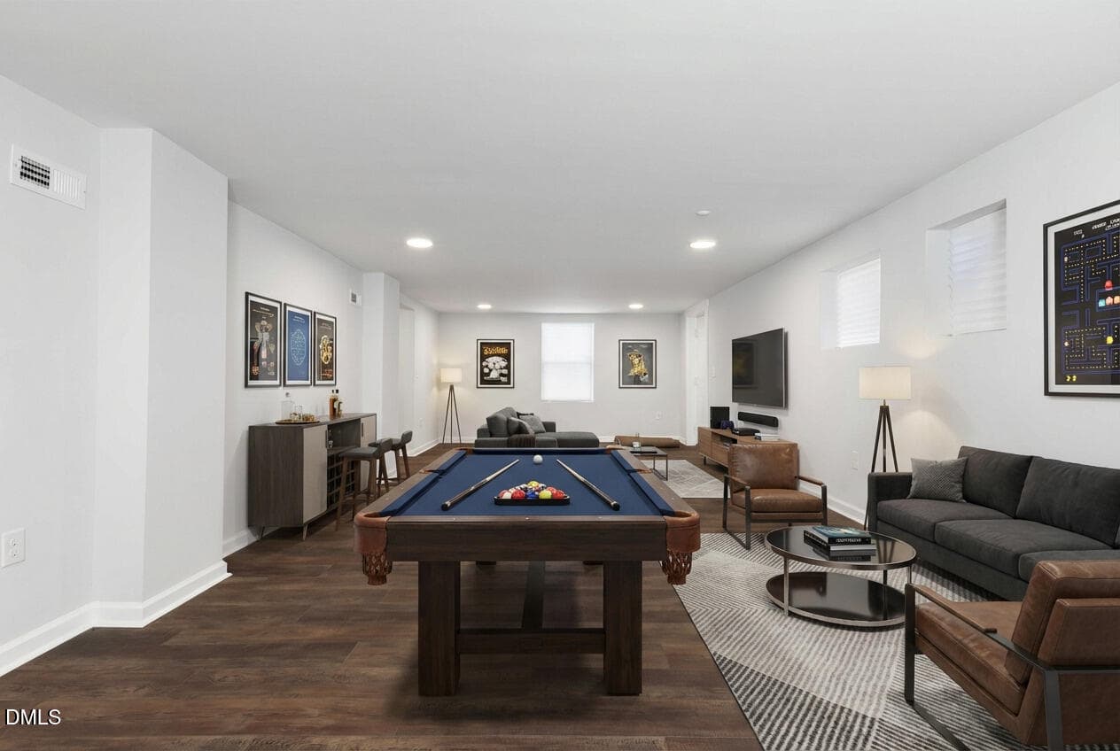 Virtually Staged Rec Area Basement - 2617 Fayetteville Street, Durham, NC 27707, Durham