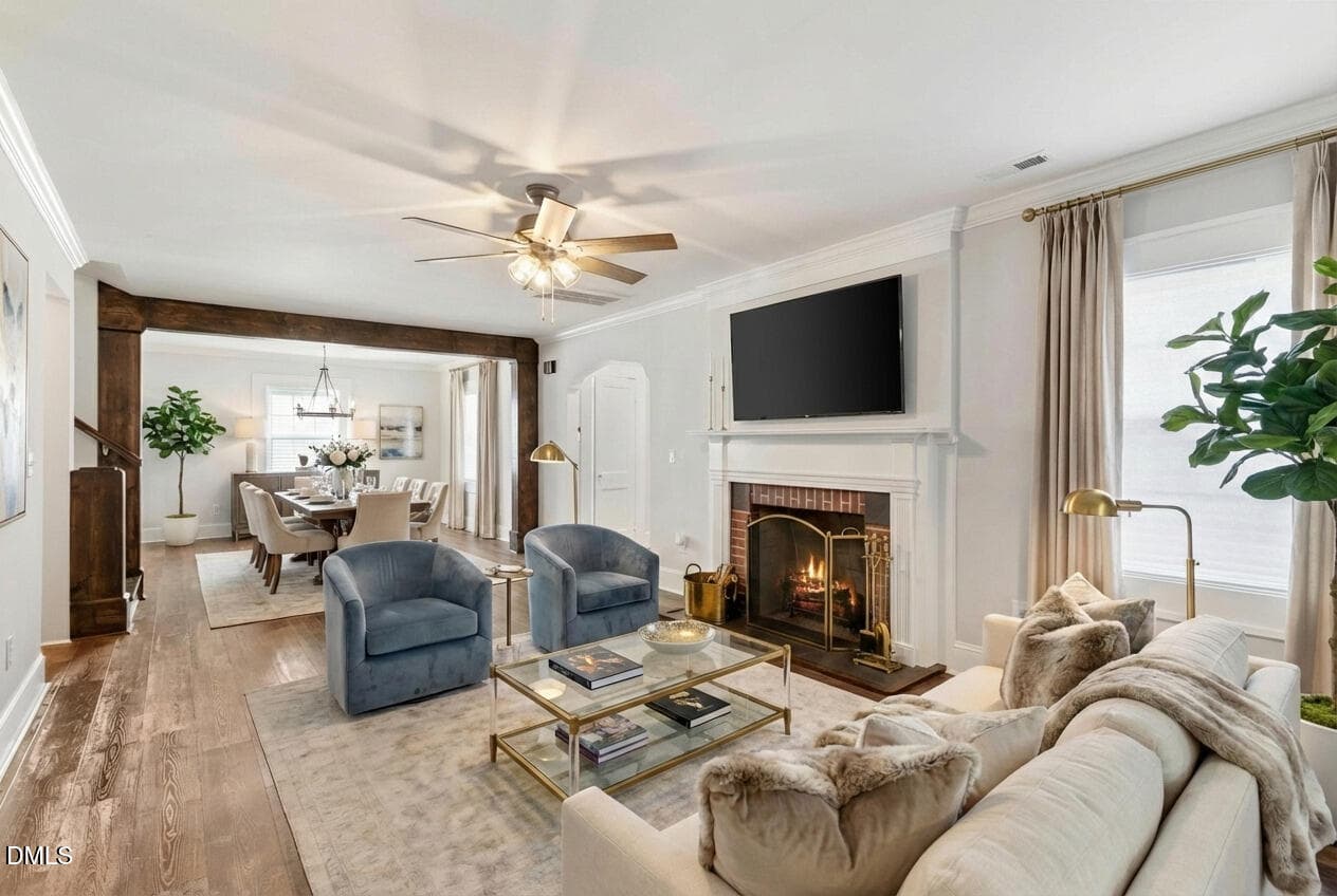 Living/Dining (Virtually Staged) - 2617 Fayetteville Street, Durham, NC 27707, Durham