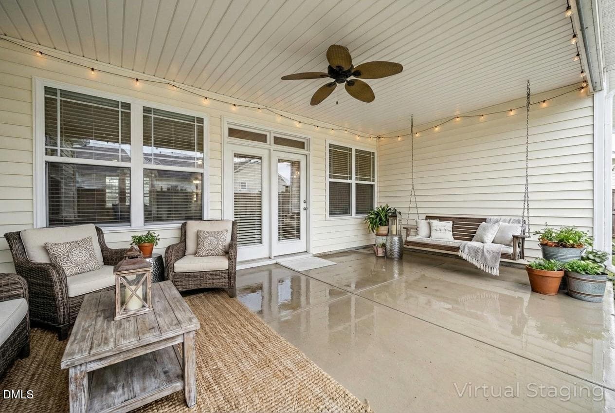 Denby patio staged - 54 Denby Circle, Clayton, NC 27527, Clayton