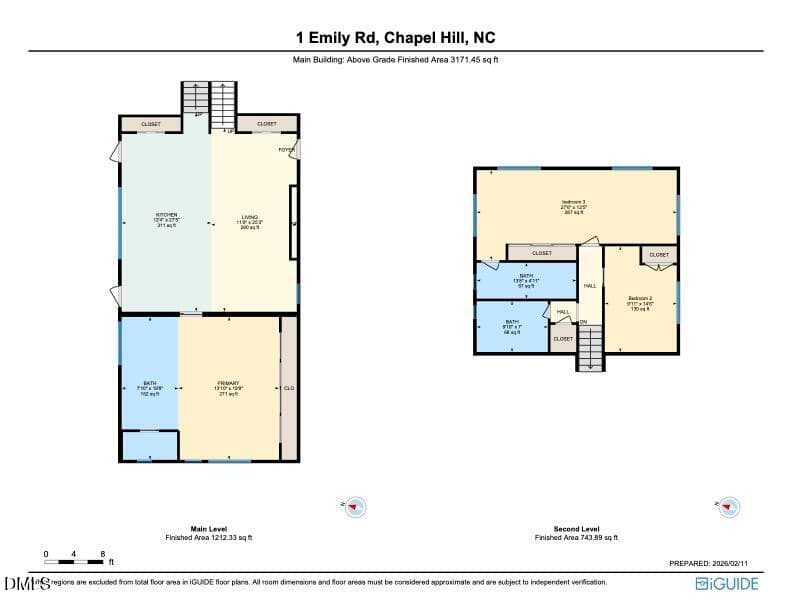 1 Emily Floorplan 1 - 1 Emily Road, Chapel Hill, NC 27514, Chapel Hill