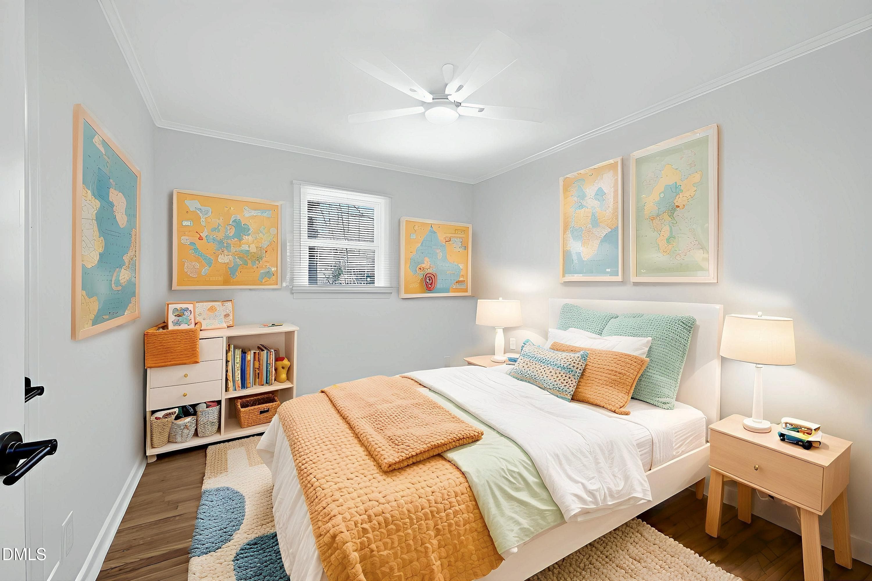 Primary Bedroom - Virtually Staged - 302 Normandy Street, Durham, NC 27707, Durham