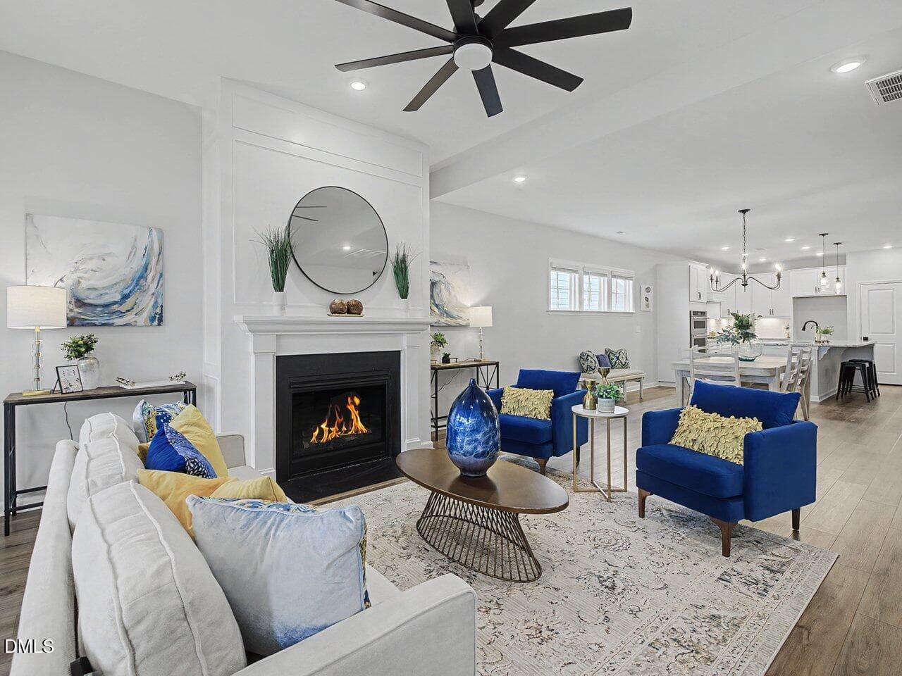 Living Room 9 Fire - 115 Circle City Way, Pittsboro, NC 27312