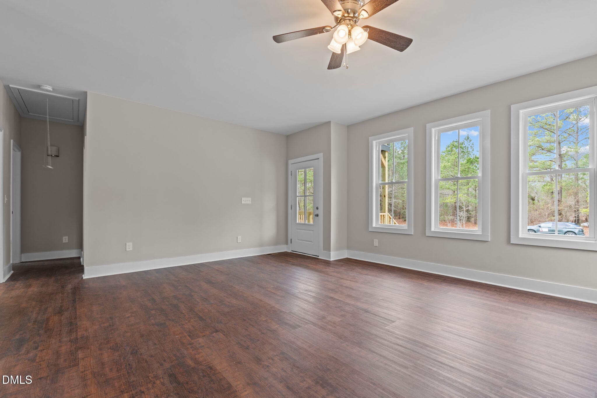 Living Room facing Front Entry - 151 Creek Bend Drive, Vass, NC 28394