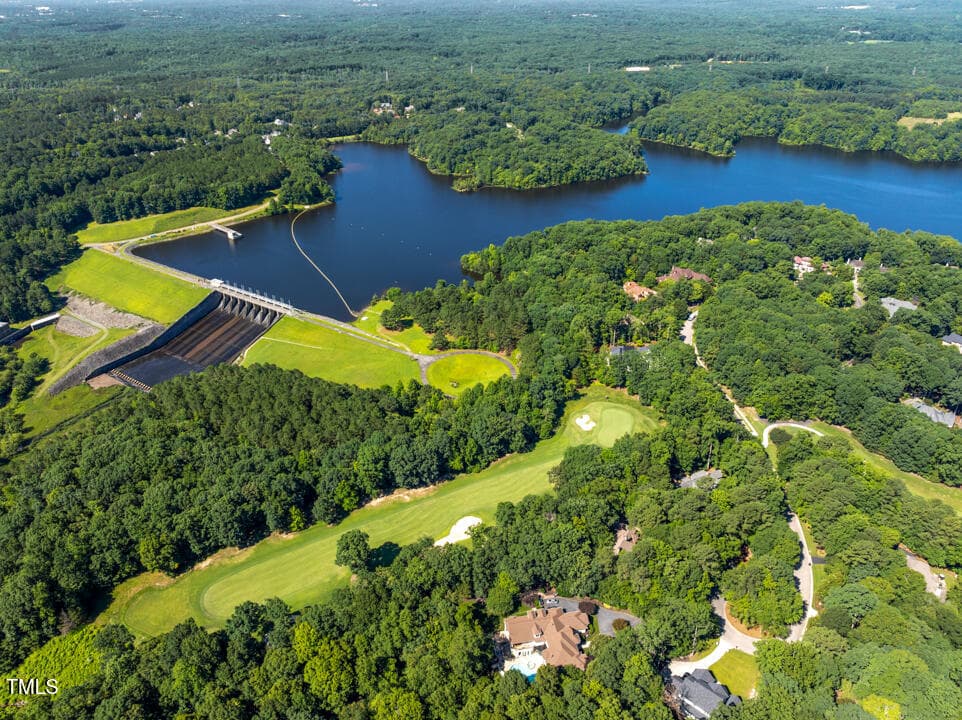 Treyburn Aerial with Lake - 2602 Vintage Hill Court, Durham, NC 27712, Durham