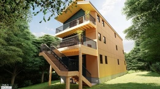 Exterior Rendering 3 - Back Left - 1709 Evergreen Avenue, Raleigh, NC 27603, Raleigh