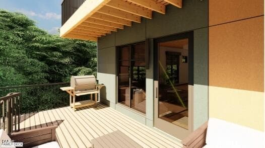Exterior Rendering 7 - Deck - 1709 Evergreen Avenue, Raleigh, NC 27603, Raleigh