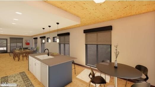 Interior Rendering 1 - Kitchen Dining - 1709 Evergreen Avenue, Raleigh, NC 27603, Raleigh