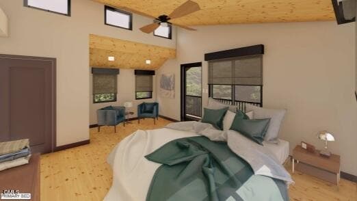Interior Rendering 6 - Primary Bedroom - 1709 Evergreen Avenue, Raleigh, NC 27603, Raleigh