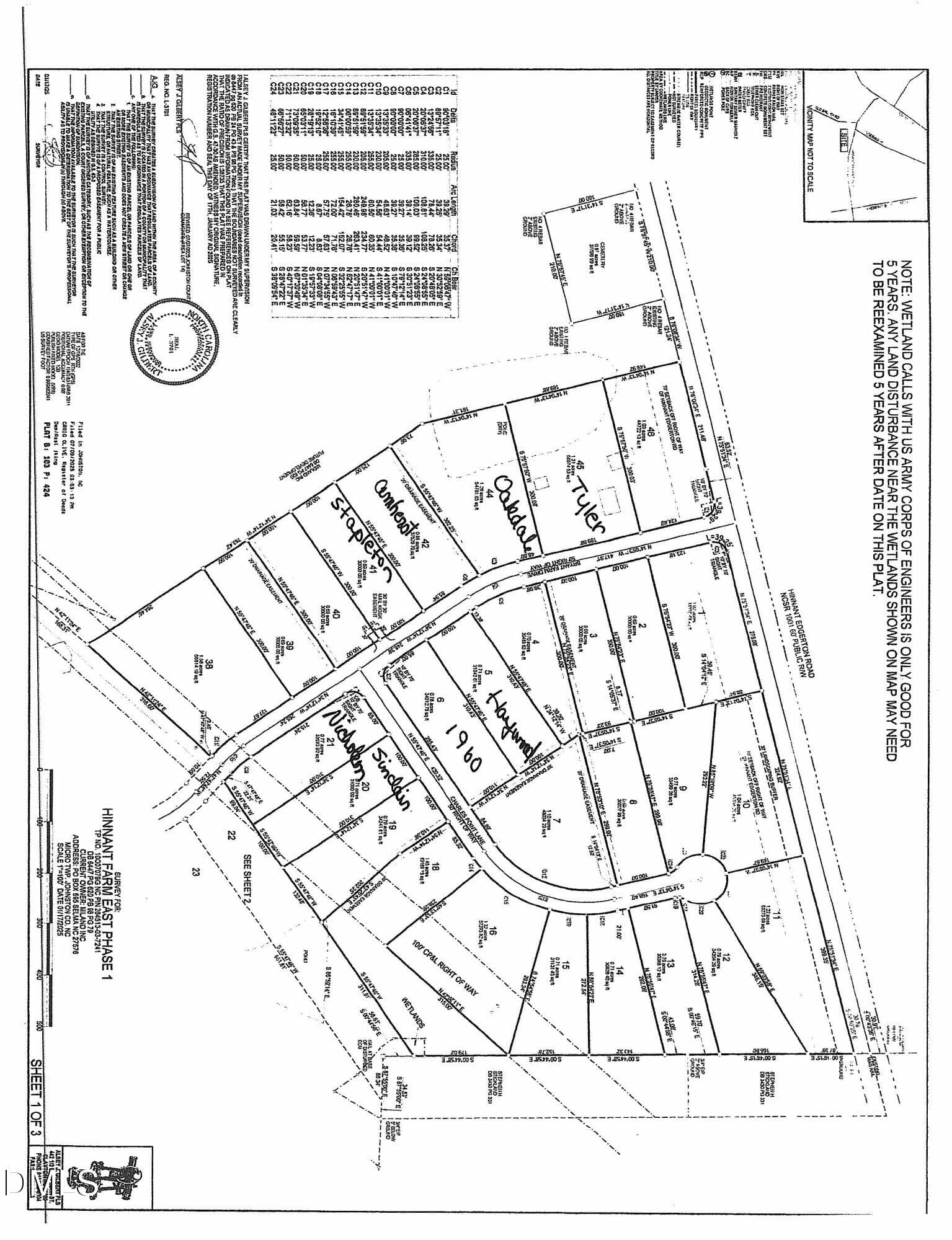 Hinnant Farm East Map (1) (2) (1) - 18 Charles Point (lot 21) Lane, Selma, NC 27576