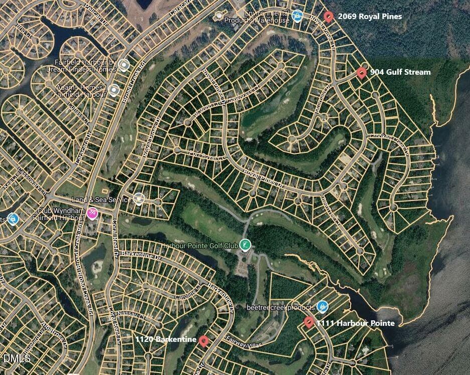 Fairfield Lot Map - 1120 Barkentine Drive, New Bern, NC 28560, New Bern