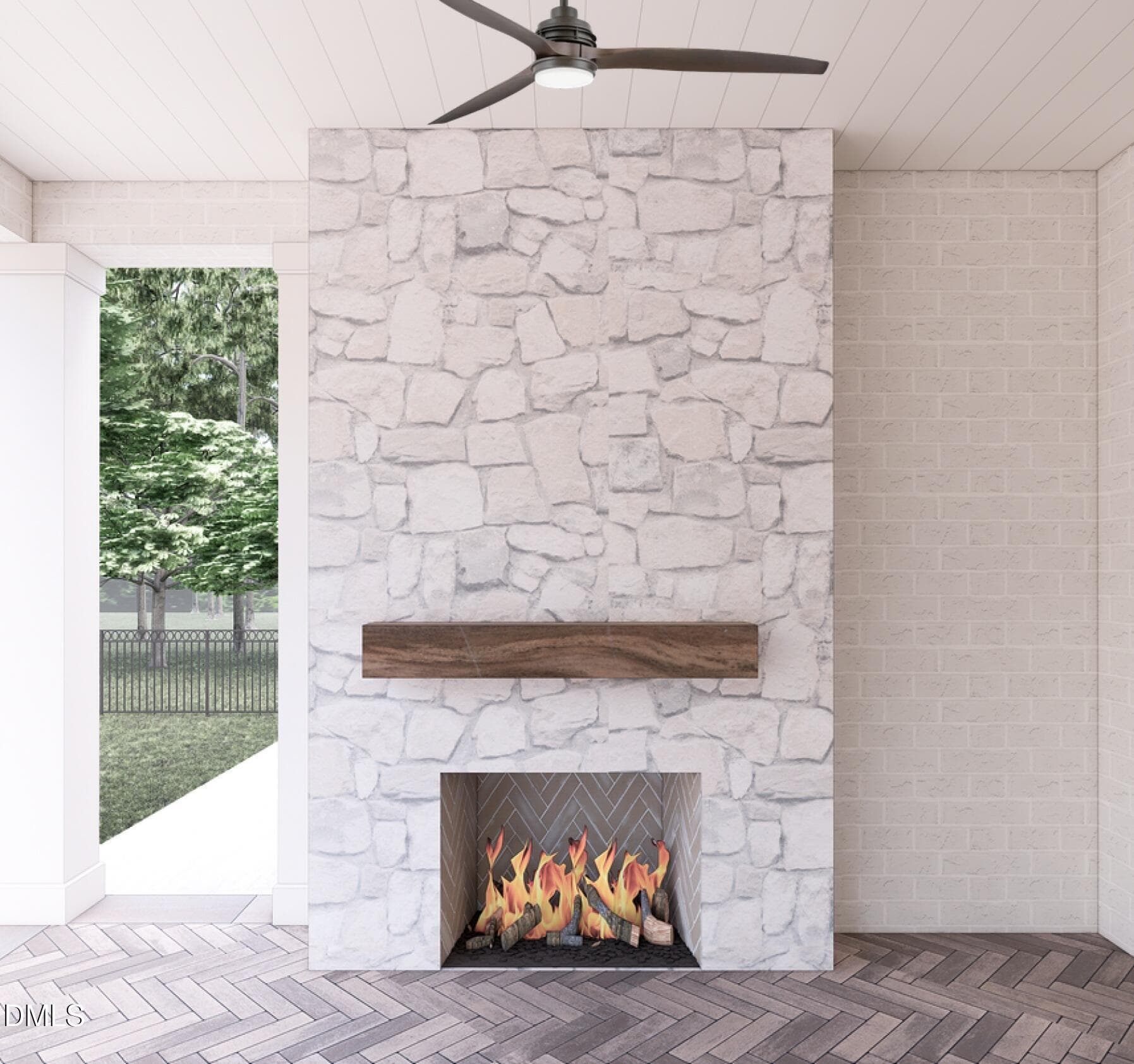 The Westbrook outdoor fireplace - 87 Anfield Road, New Hill, NC 27562