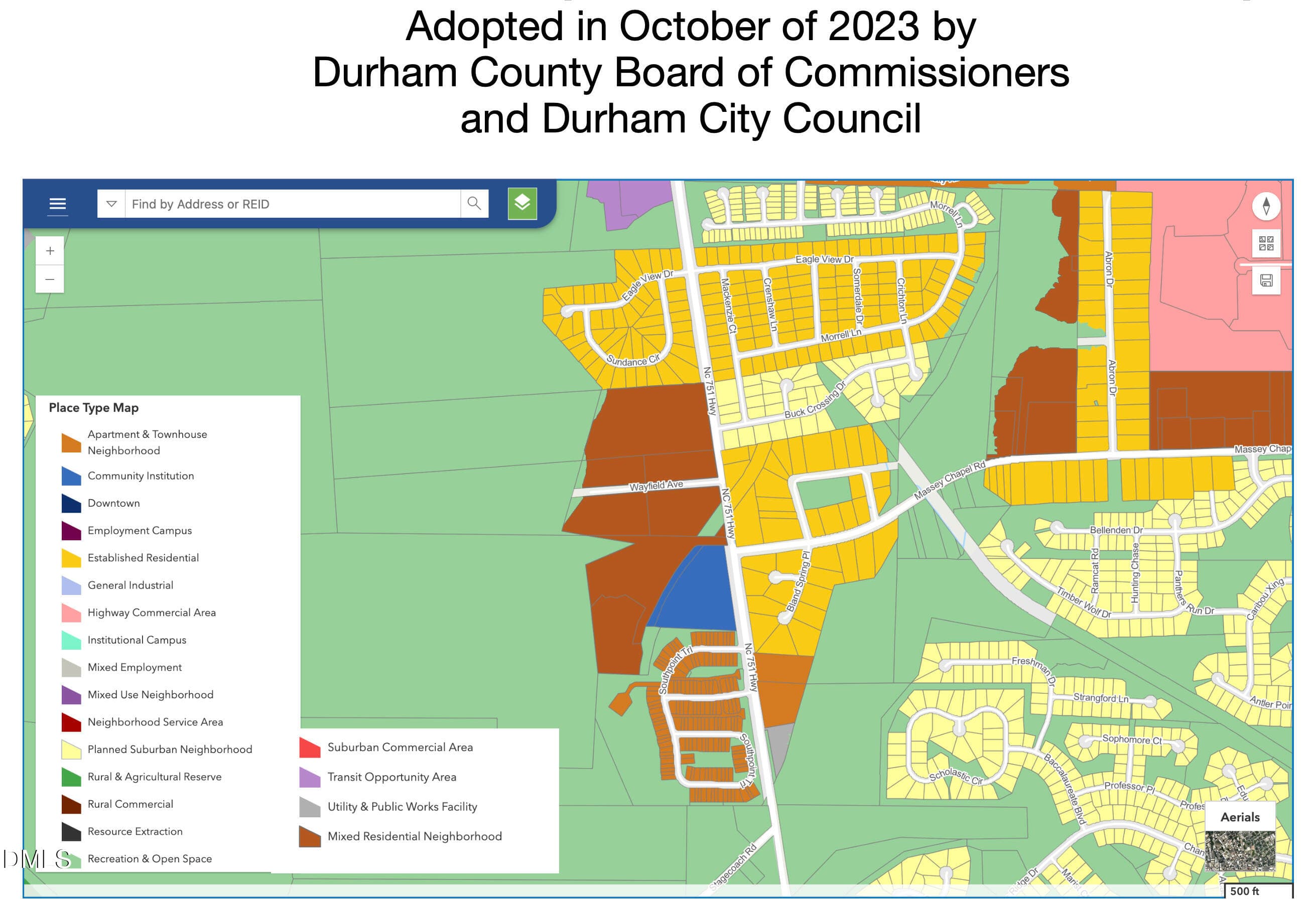 2023 Comprehensive Plan Land Use - 8202 N.C. Highway 751, Durham, NC 27713, Durham