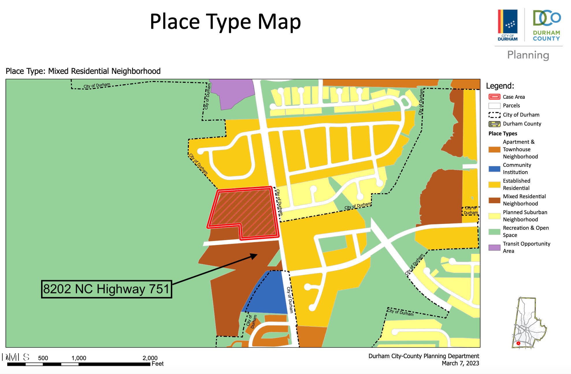 Place Type - 2023 Comprehensive Plan - 8202 N.C. Highway 751, Durham, NC 27713, Durham