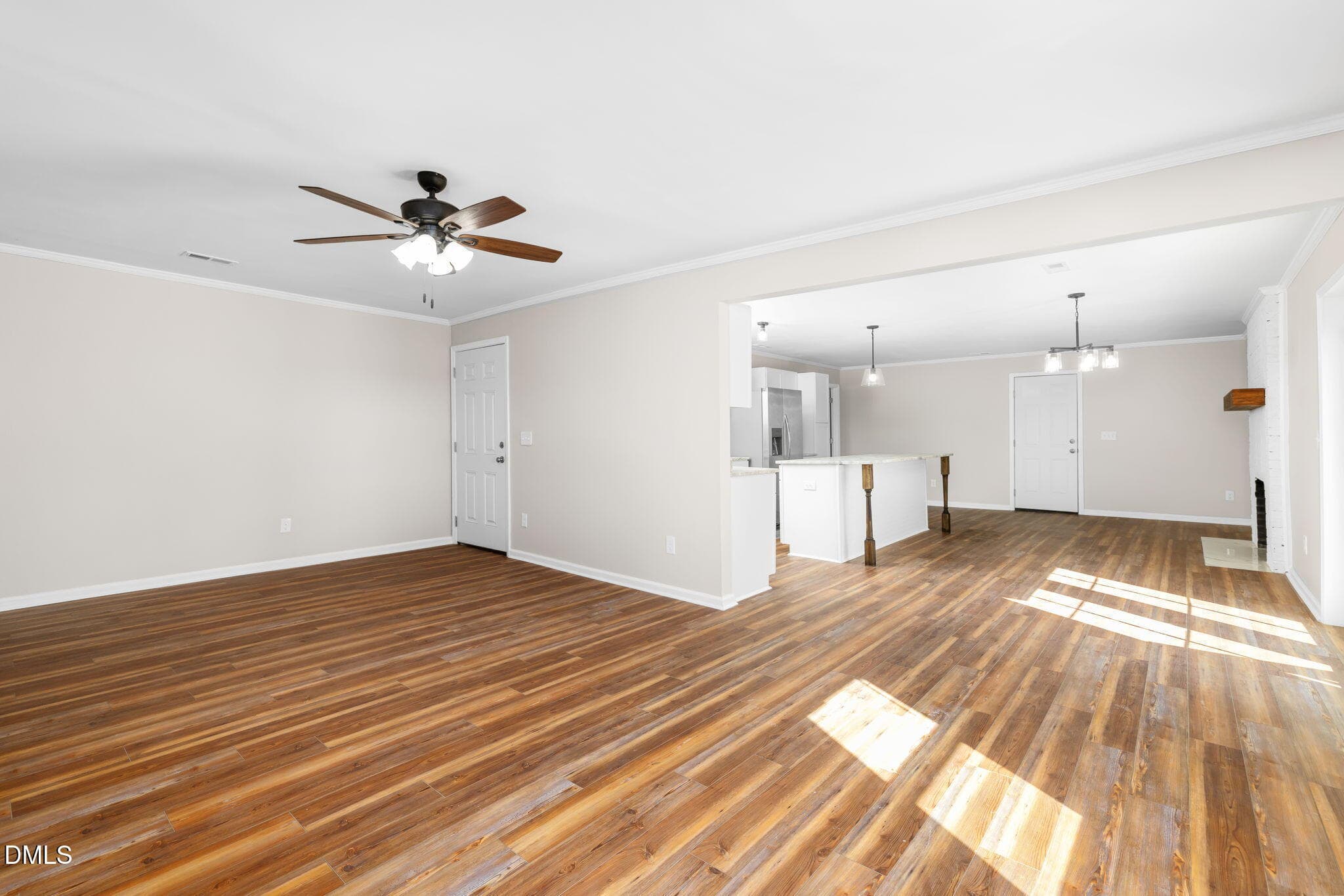Living Room to kitchen and dining - 426 Rooker Dairy Road, Norlina, NC 27563