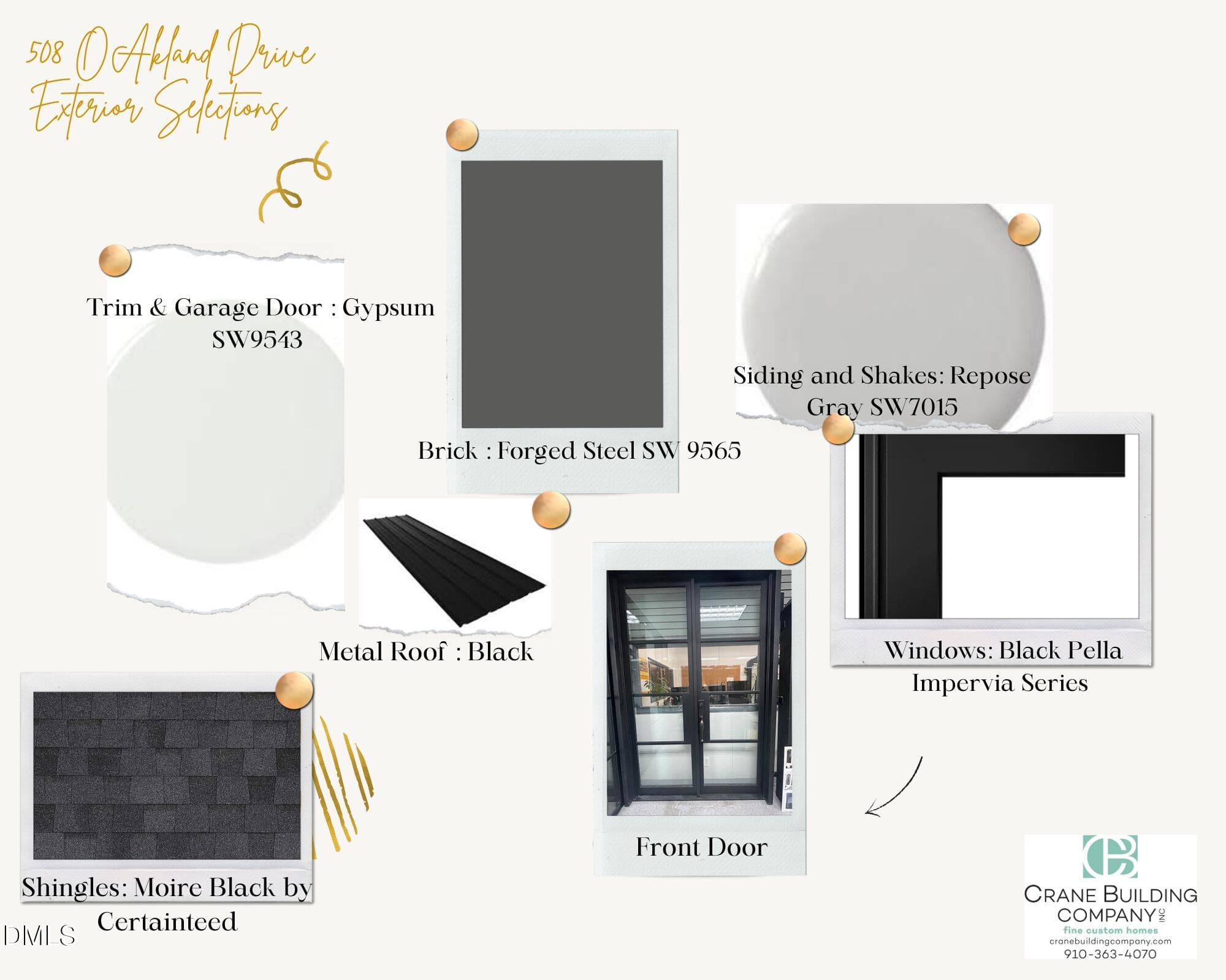 Exterior Selections 7.28.25 - 508 Oakland Drive, Raleigh, NC 27609, Raleigh