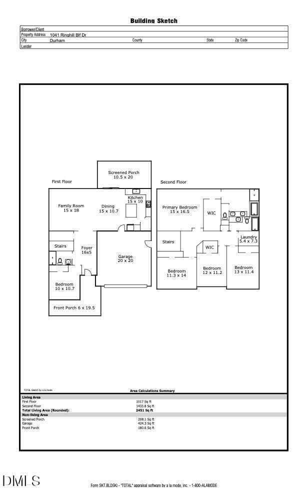 Floor Plan 1041 Ringhill Blf Dr - 1041 Ringhill Bluff Drive, Durham, NC 27704, Durham