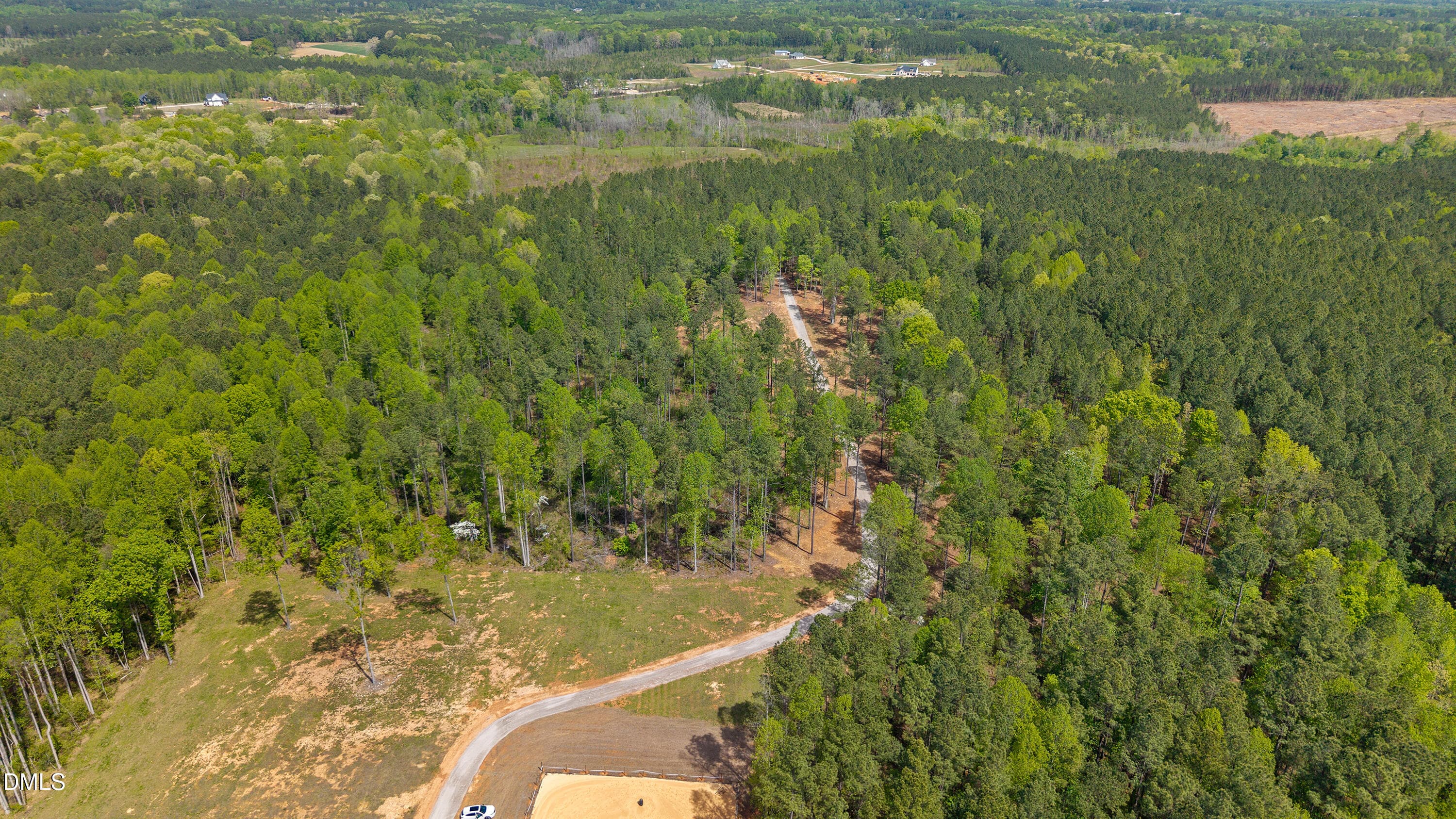 Aerial Showing Easement - Lot 1 Social Plain Road, Middlesex, NC 27557
