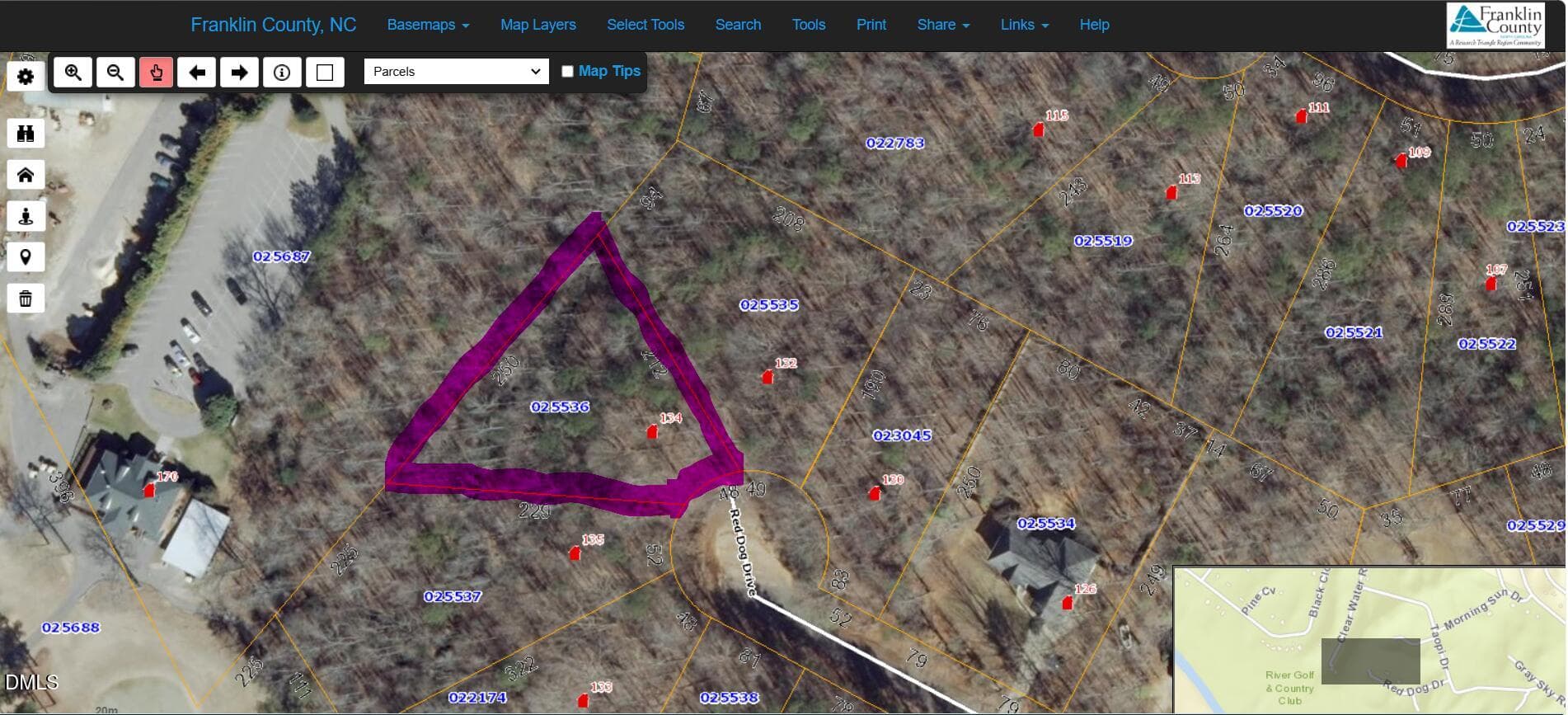GIS Image - 134 Red Dog Drive, Louisburg, NC 27549, Louisburg