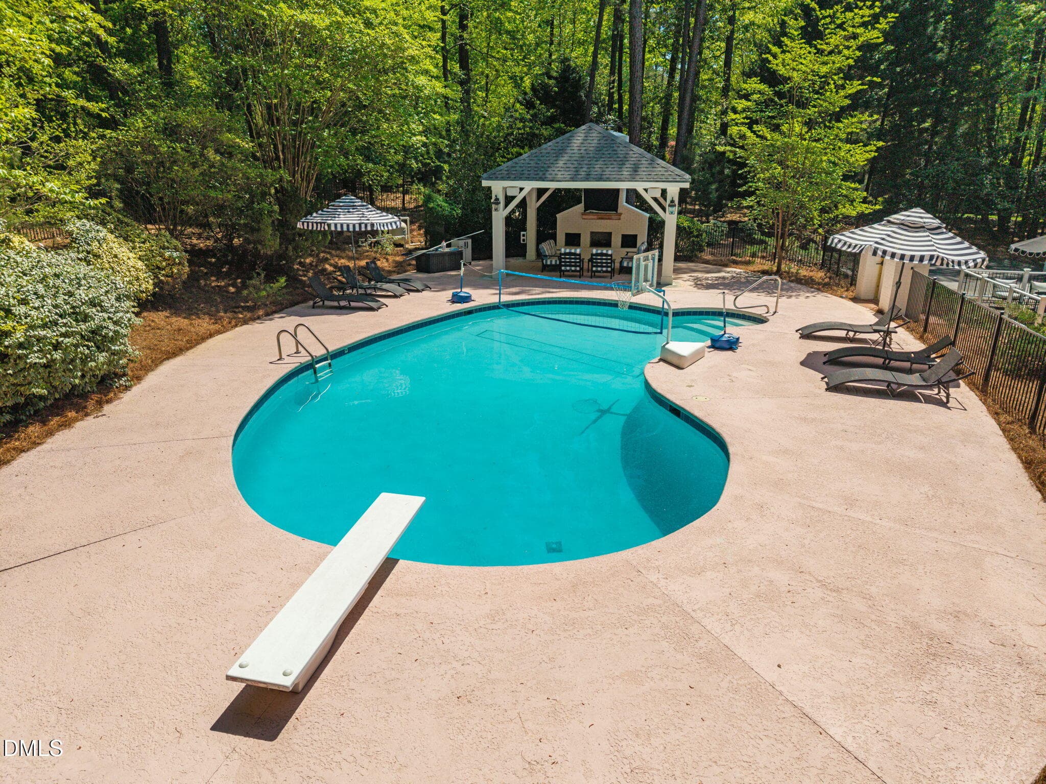 Fenced in pool area - 10773 Trego Trail, Raleigh, NC 27614, Raleigh