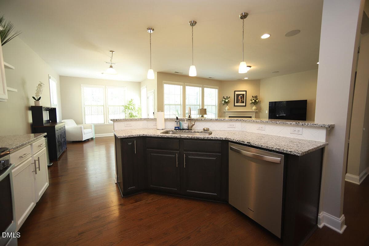 Main Floor Kitchen Island - 2909 Long Meadow Lane, Durham, NC 27703, Durham